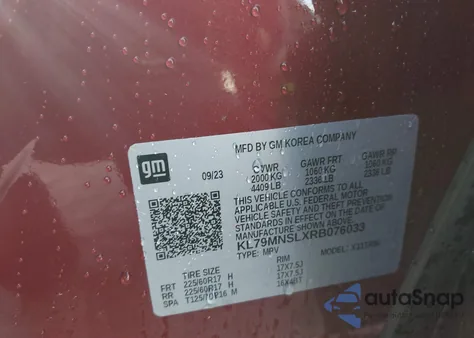 2024 Chevrolet Trailblazer Awd Ls z USA, uszkodzony, nr VIN KL79MNSLXRB076033